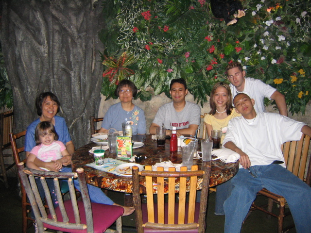 Group picture at the Rain Forest Cafe